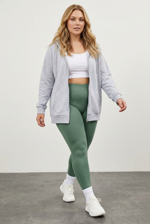 Plus Size Body-Hugging Lycra Stretch Leggings