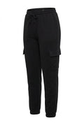 Plus Size Elastic Waist and Cuffed Pocketed Cargo Jogger Pants