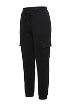 Plus Size Elastic Waist and Cuffed Pocketed Cargo Jogger Pants