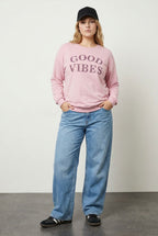 Plus Size Text Print Crew Neck Sweatshirt