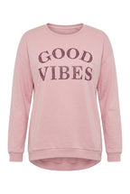 Plus Size Text Print Crew Neck Sweatshirt