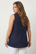 Plus Size V-Neck Lace Detailed Unlined Short Sleeve Blouse