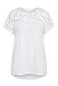 Floral Mesh Panel T-shirt