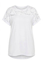 Floral Mesh Panel T-shirt