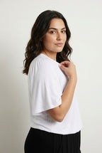 Plus Size V-Neck Plain Asymmetrical Cut Stretchy Blouse