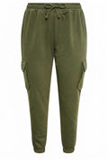 Plus Size Cargo Jogger Pants with Elasticated Hem and Pocket Detail