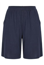 Plus Size Loose Fit Pocketed Elastic Waist Short Shorts