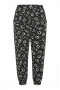 Plus Size Elasticated Hem Stretchy Lycra Fabric Pants