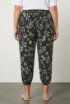 Plus Size Jogger Pants with Elasticated Hem and Waist Detail and Pockets