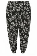 Plus Size Jogger Pants with Elasticated Hem and Waist Detail and Pockets