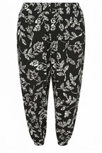Plus Size Jogger Pants with Elasticated Hem and Waist Detail and Pockets