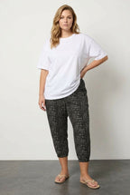 Plus Size Pocketed Jogger Pants with Elasticated Hem and Waist Detail