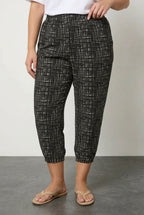 Plus Size Pocketed Jogger Pants with Elasticated Hem and Waist Detail