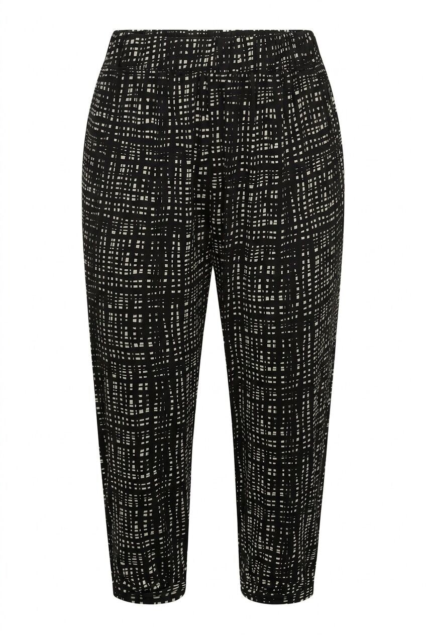 Plus Size Pocketed Jogger Pants with Elasticated Hem and Waist Detail