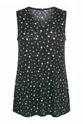 Plus Size V-Neck Lace Detailed Unlined Sleeveless Blouse