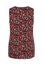 Plus Size V-Neck Patterned Sequin Embellished Sleeveless Blouse