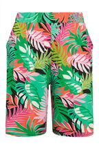 Plus Size Patterned Loose Fit Stretchy Shorts with Elastic Waist