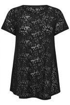 Plus Size V-Neck Sleeveless Unlined Lace T-shirt