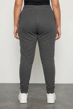 Plus Size Tapered Leg Jogger Sweatpants with Elastic Waist and Cuffs