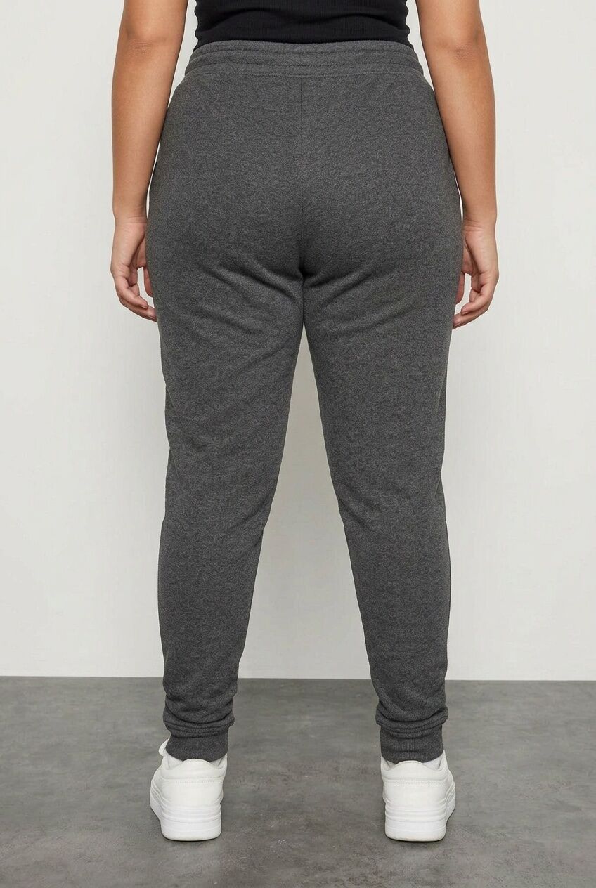 Plus Size Tapered Leg Jogger Sweatpants with Elastic Waist and Cuffs