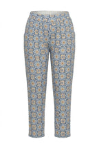 Plus Size Elastic Waist and Cuffed Patterned Pocketed Pants