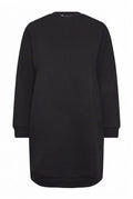 Plus Size Crew Neck Long Sleeve Short Sweat Dress
