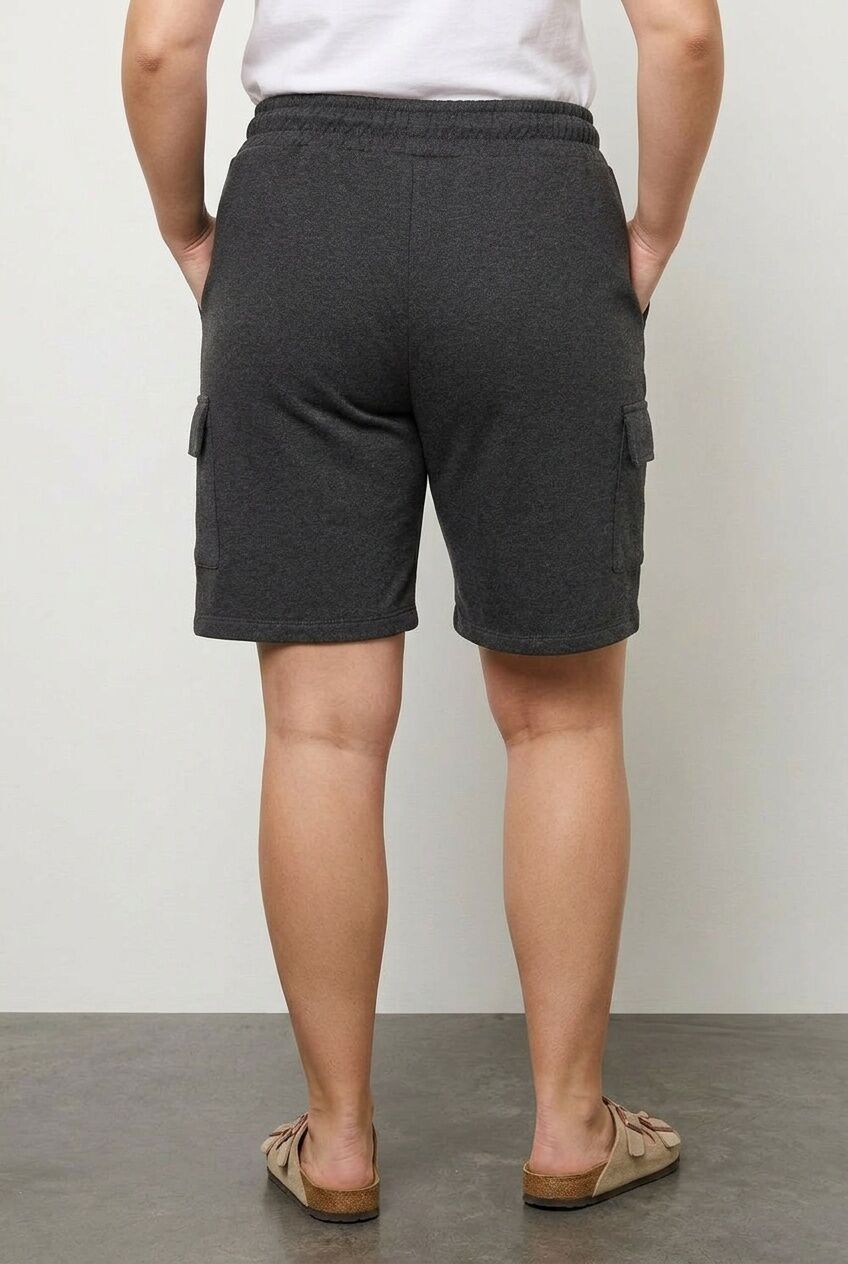 Plus Size Pocketed Drawstring Waist Loose Fit Jogger Shorts