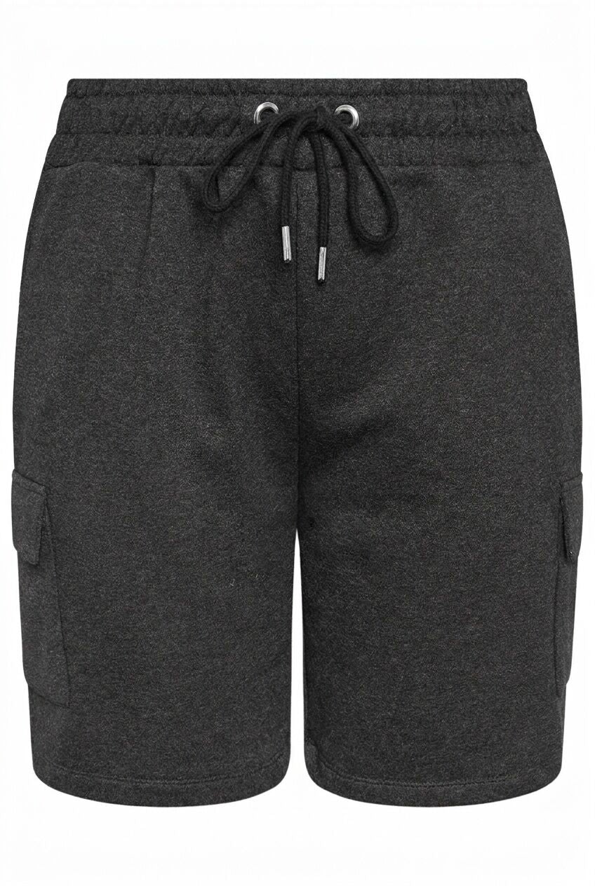 Plus Size Pocketed Drawstring Waist Loose Fit Jogger Shorts