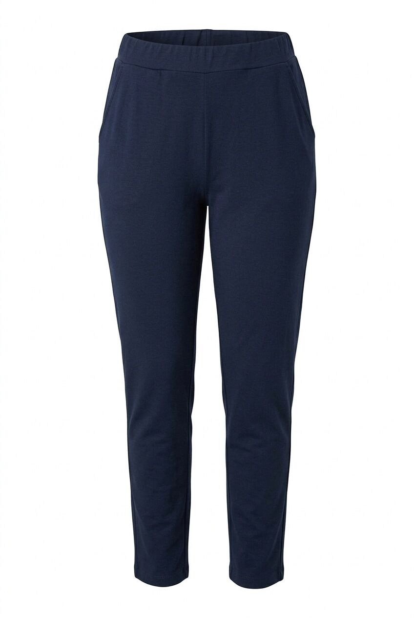 Plus Size Pocketed Elastic Waist Lycra Slim Leg Stretch Pants