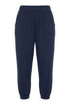 Plus Size Carrot Fit Pants with Elasticated Waist and Cuffs, and Pockets