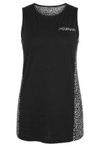 Plus Size Pocket Detailed Leopard Print Back Sleeveless Crew Neck Blouse