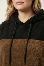 Plus Size Long Sleeve Hooded and Pocketed Plush Sweatshirt