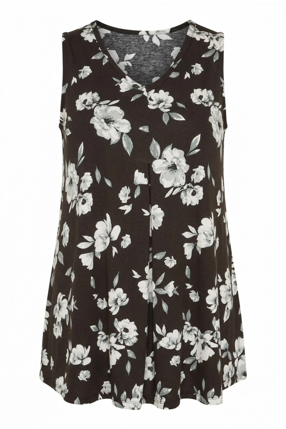 Floral Patterned Sleeveless Top