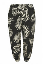 Plus Size Ankle Length Harem Pants with Elasticated Cuffs and Waist and Pockets