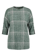 Plus Size Half Sleeve Button Detailed Soft Textured Sweater