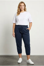 Plus Size Elasticated Waist and Cuffs Tapered Leg Jogger Pants