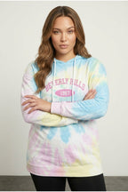 Plus Size Batik Patterned Hooded Printed Lightweight Sweatshirt