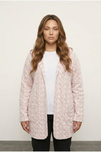 Plus Size Long Sleeve Hooded Pocketed Open Front Lightweight Cardigan