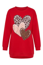 Plus Size Crew Neck Long Sleeve Printed Stretchy Fabric Sweatshirt