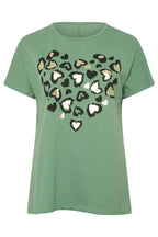 Plus Size Crew Neck Short Sleeve Shiny Printed Stretchy Fabric T-shirt