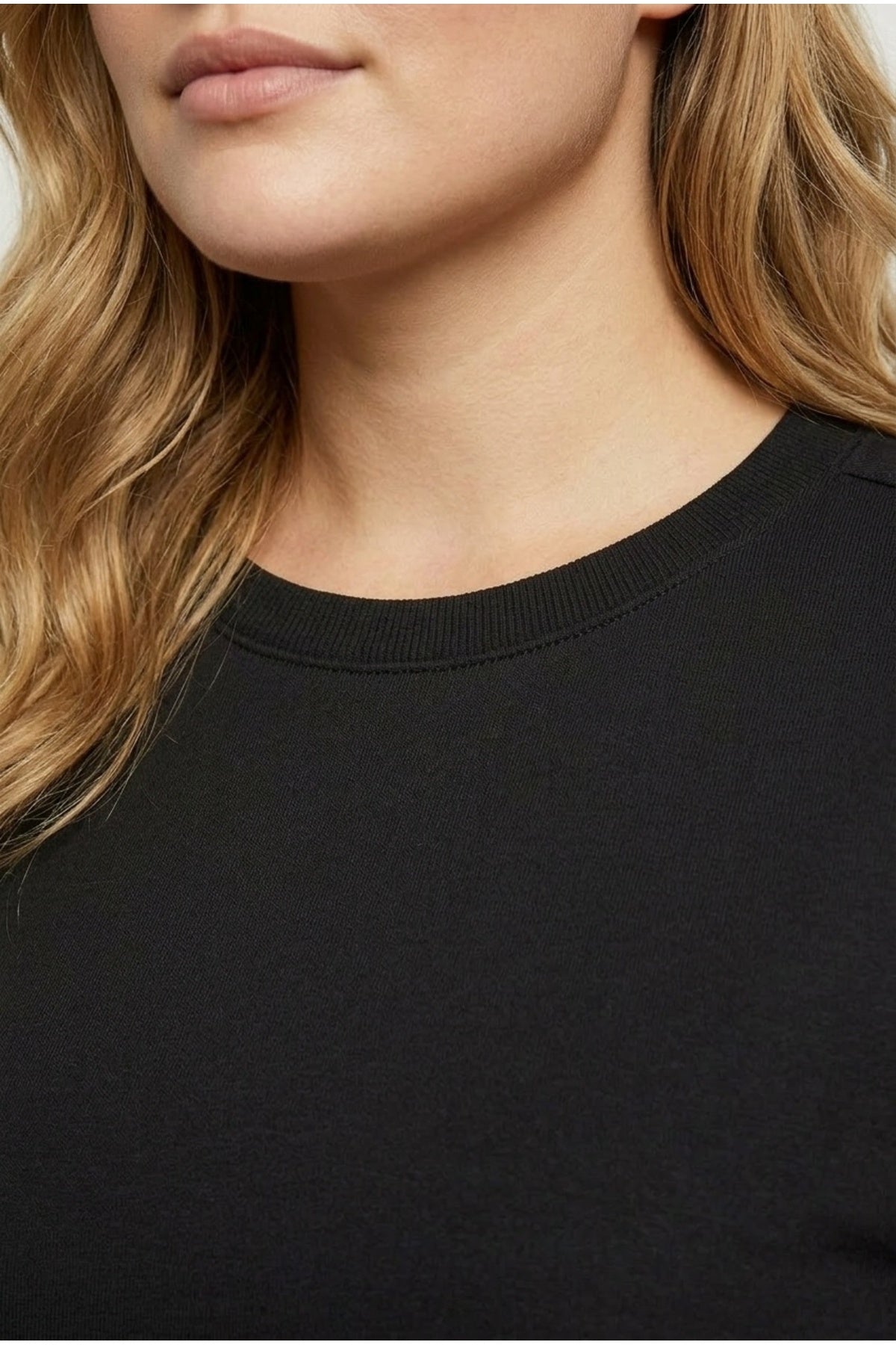 Plus Size Crew Neck Long Sleeve Basic Sweatshirt