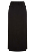 Plus Size Elastic Waist Relaxed Fit Pocketless Stretch Long Skirt