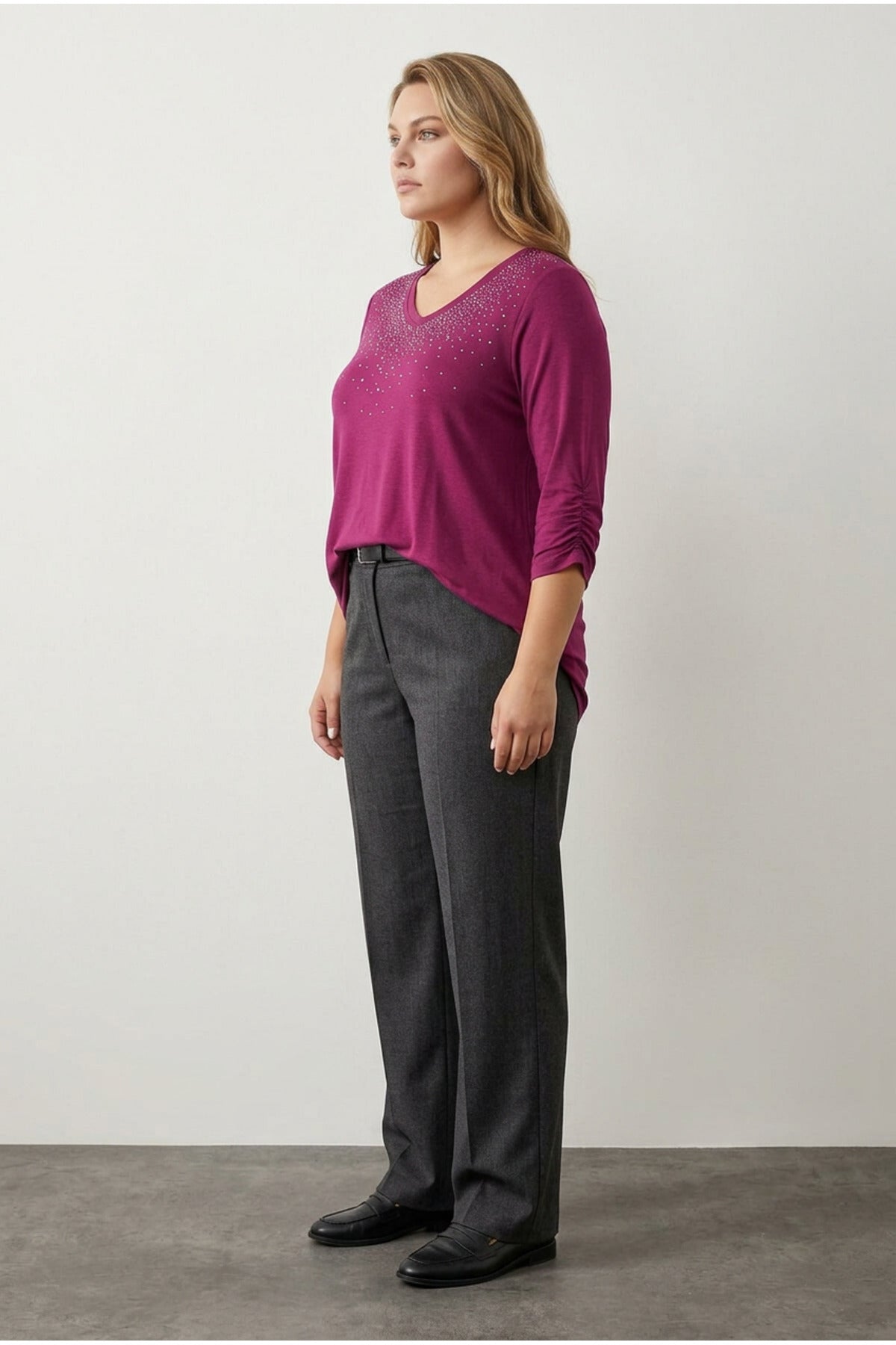 Flowy Blouse with Stud Details