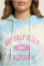 Plus Size Batik Patterned Hooded Printed Lightweight Sweatshirt