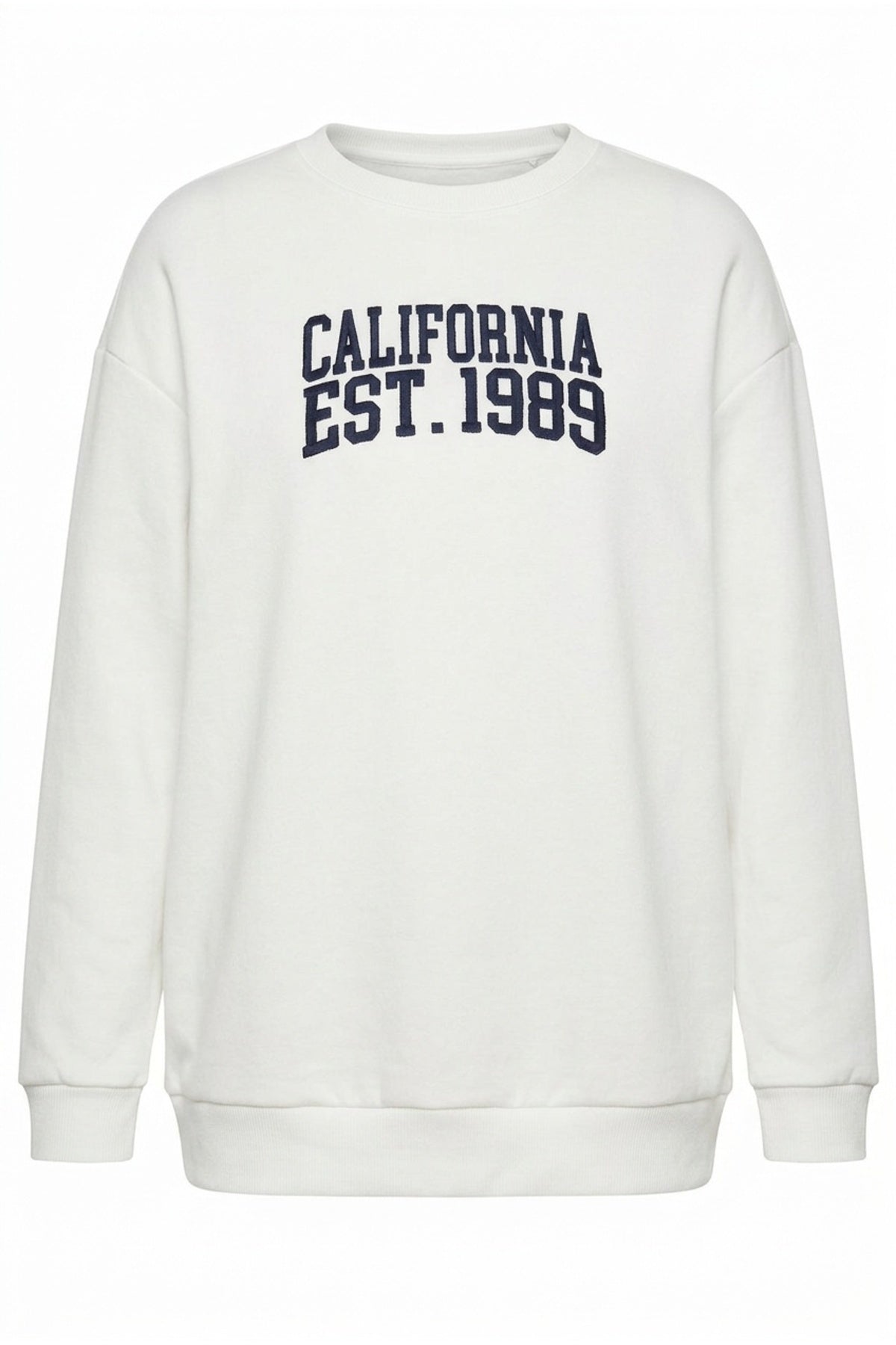 Plus Size Crew Neck Printed Long Sleeve Sweatshirt