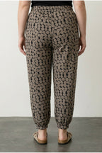 Plus Size Stretchy Fabric Jogger Pants with Elastic Waist, Cuffs, and Pockets