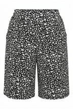 Plus Size Elastic Waist Patterned Loose Fit Stretchy Shorts