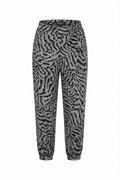 Plus Size Patterned Harem Pants with Elasticated Waist and Cuffs and Pockets