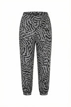 Plus Size Patterned Harem Pants with Elasticated Waist and Cuffs and Pockets