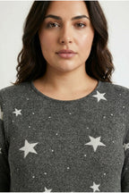 Plus Size Soft Textured Grey Dress